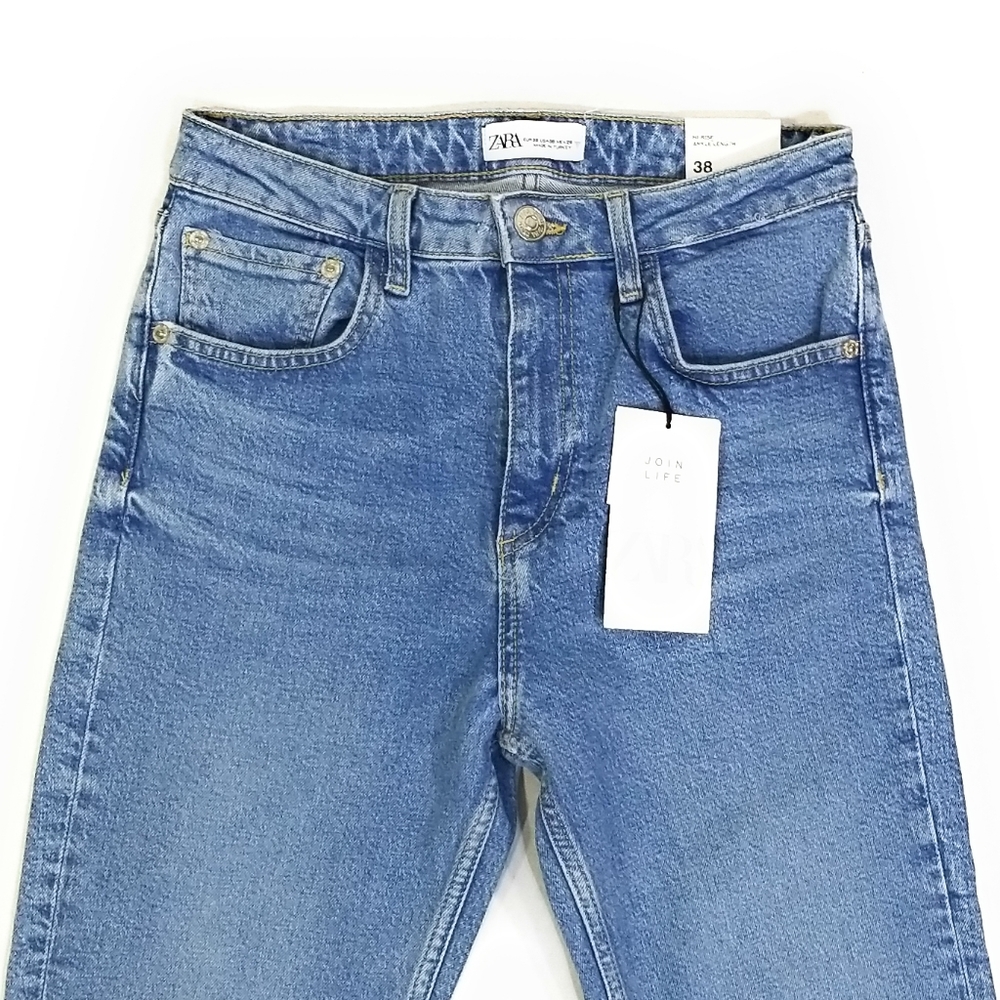 ZARA NWT Slim High Rise Ankle Length Jeans Size 6 - Picture 6 of 8